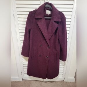 Like New Loft Burgundy Coat size Large